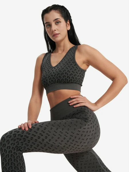 Топ бра спортивный Demix HighFlow Seamless Longline, серый, арт. 136576DMX-BA
