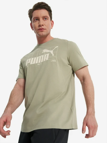 Футболка PUMA Graphic No.1 Logo, зеленый, арт. 688029P0P-82