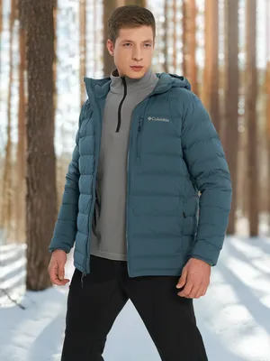 Пуховик Columbia Drift Peak Stretch Down Hooded Jacket, голубой, арт. 2133971CLB-429