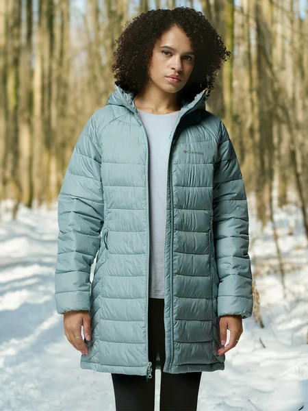 Куртка утепленная женская Columbia Powder Lite II Mid Jacket, голубой, арт. 2089371CLB-461