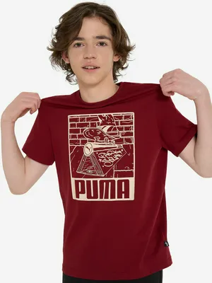 Футболка PUMA ESS+ Mid 90s Graphic для мальчиков, красный, арт. 681873P0P-13