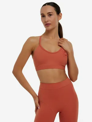 Топ бра спортивный Gymshark Twins, оранжевый, арт. B2A2LG33-OBDL-AQ2