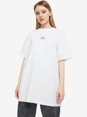 Футболка женская оверсайз Kappa Lungo, белый, арт. 126770KAP-00