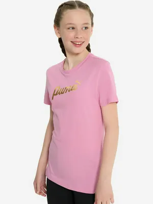 Футболка PUMA ESS+ Script Metallic, розовый, арт. 682778P0P-48