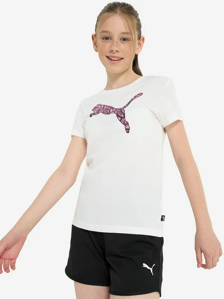 Футболка PUMA ESS+ Graphic Tropical, белый, арт. 681830P0P-02