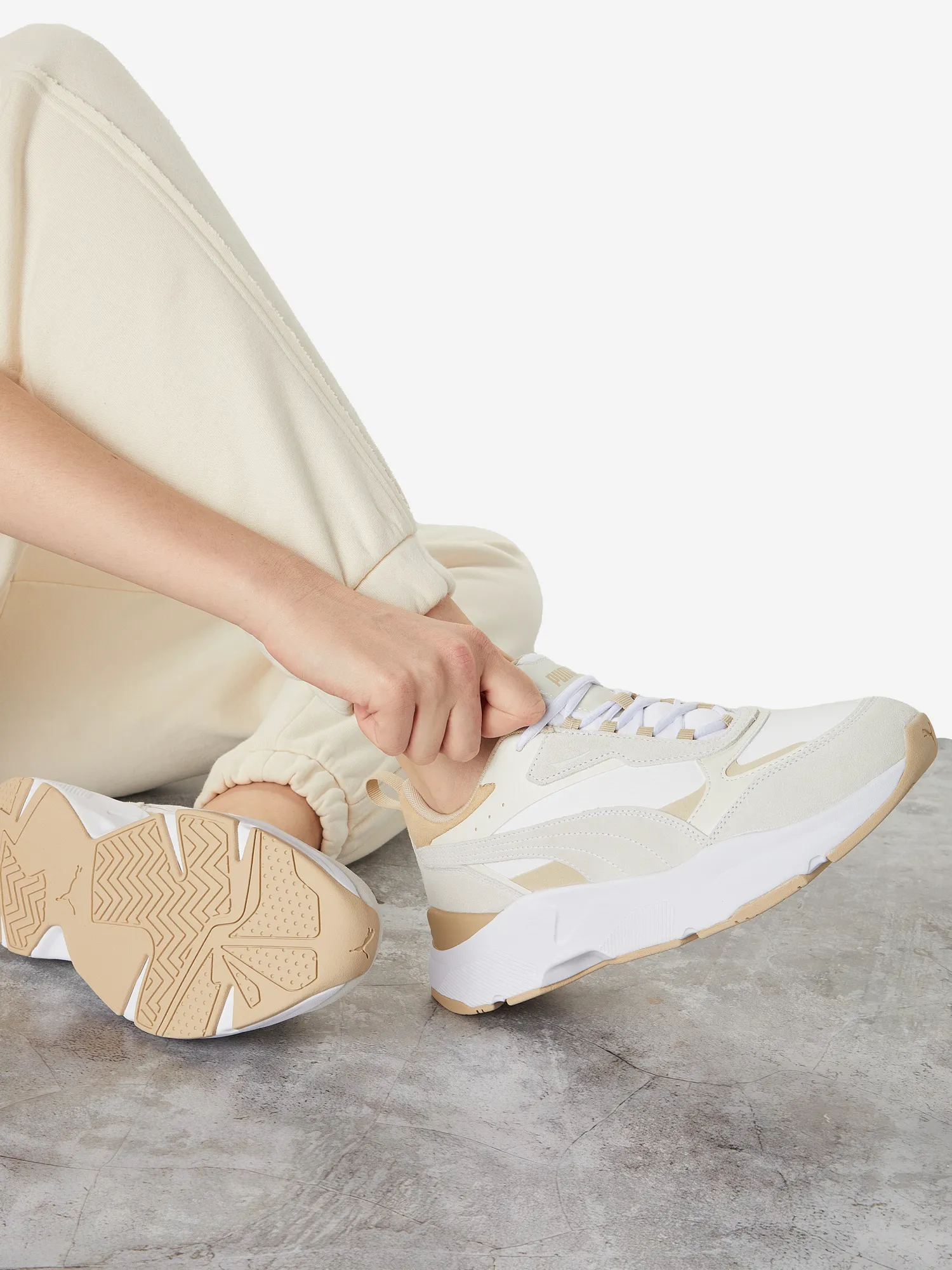 Кроссовки PUMA Cassia Mix, бежевый, арт. 391959P0P-01