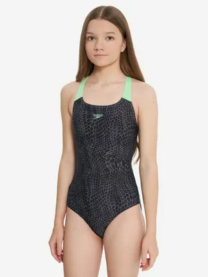 Купальник слитный для девочек Speedo, черный, арт. 8-00373418666S0Y-18666