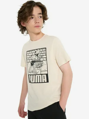 Футболка PUMA ESS+ Mid 90s Graphic, бежевый, арт. 681873P0P-87