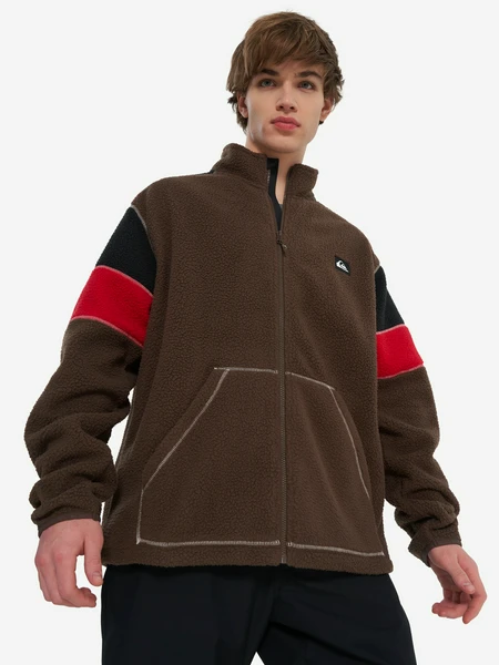 Джемпер флисовый Quiksilver Clean Coast Block, коричневый, арт. EQYPF03065Q02-CSD0