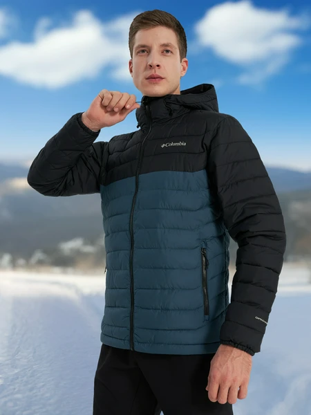 Куртка утепленная Columbia Powder Lite II с капюшоном, черный, арт. 2086941CLB-009