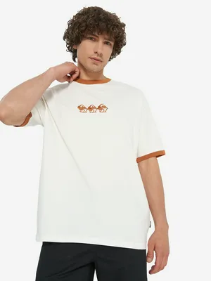 Футболка мужская оверсайз Quiksilver Ticket To The Beach Ringer, белый, арт. EQYZT08019Q02-WBK0