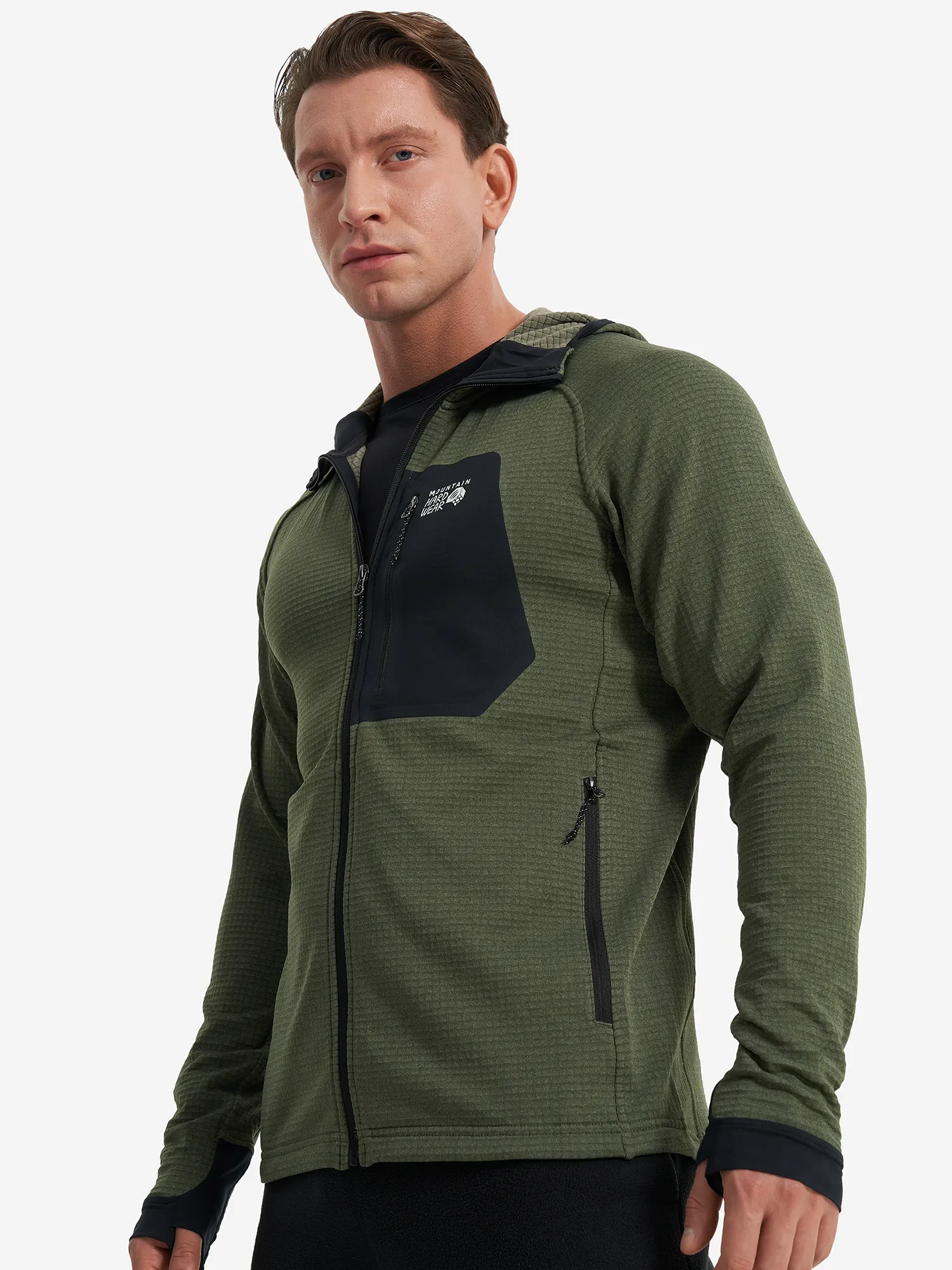 Толстовка мужская Mountain Hardwear Polartec, зеленый, арт. 2104541MHW-347