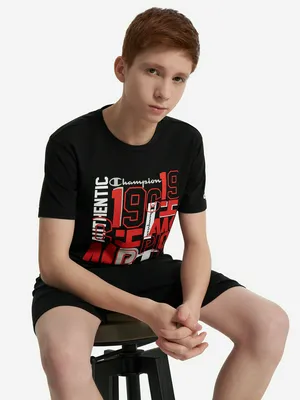 Футболка для мальчиков Champion, черный, арт. 307131C0K-KK001