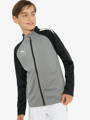 Джемпер футбольный для мальчиков PUMA Teamliga Jr, серый, арт. 657235P0P-13