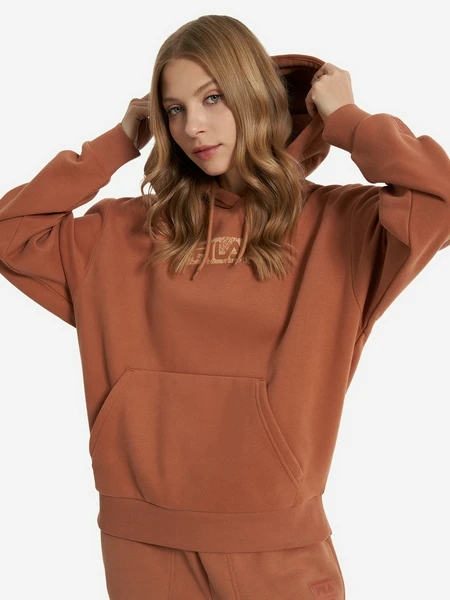 Худи оверсайз FILA, коричневый, арт. 136768FLA-D3