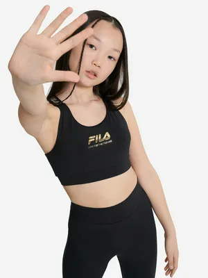 Топ бра спортивный для девочек FILA, черный, арт. 137646FLA-99