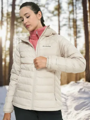 Пуховик женский Columbia Powder Lite II Hooded Jacket, бежевый, арт. 2089391CLB-278