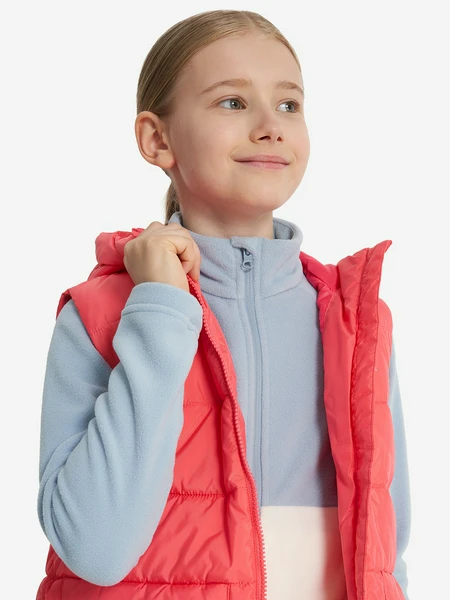 Жилет утепленный для девочек Outventure, розовый, арт. 129507OUT-81