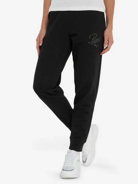 Брюки флисовые PUMA Ess Script, черный, арт. 688074P0P-01