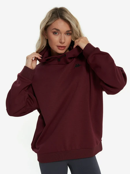 Толстовка женская оверсайз Kappa, красный, арт. 32268RWKAP-288
