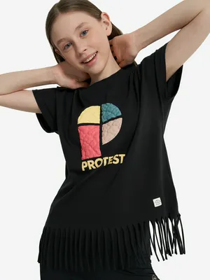 Футболка для девочек Protest, черный, арт. 135024PR0-99