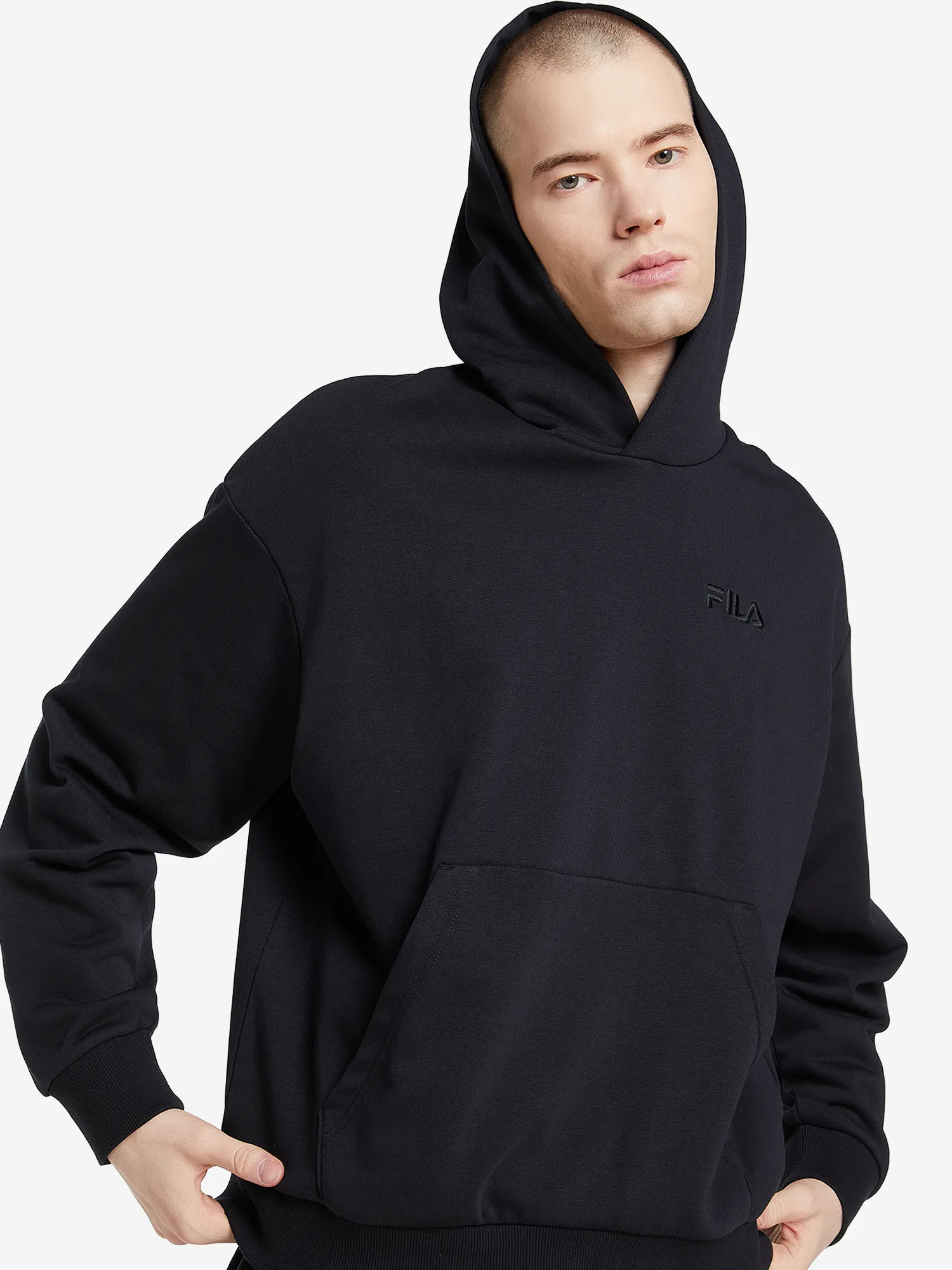 Худи мужское оверсайз FILA, черный, арт. 125557FLA-99