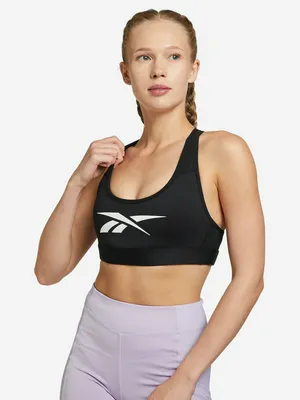 Топ бра спортивный Reebok Lux Vector Racer Bra, черный, арт. H51844R00