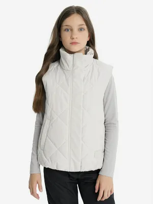 Жилет утепленный для девочек Outventure, серый, арт. 137389OUT-90