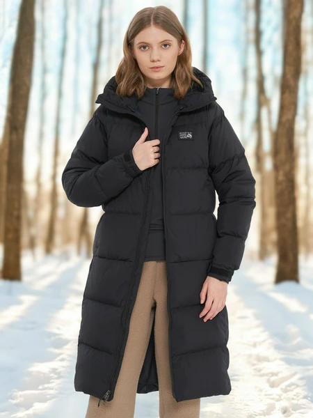 Пуховик женский Mountain Hardwear Nevadan Down Long Parka, черный, арт. 2128611MHW-010