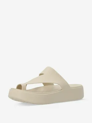 Шлепанцы Crocs Getaway Platform Toe Loop, бежевый, арт. 210834C1G-0LH