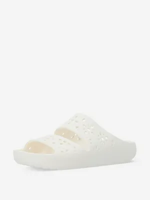 Шлепанцы Crocs Classic Floral Cut Out, белый, арт. 210966C1G-0WV
