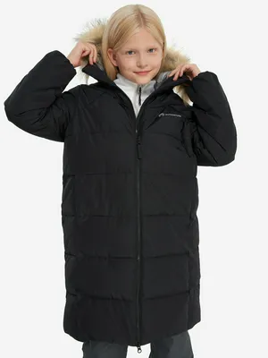 Пальто утепленное для девочек Outventure, черный, арт. 137415OUT-99