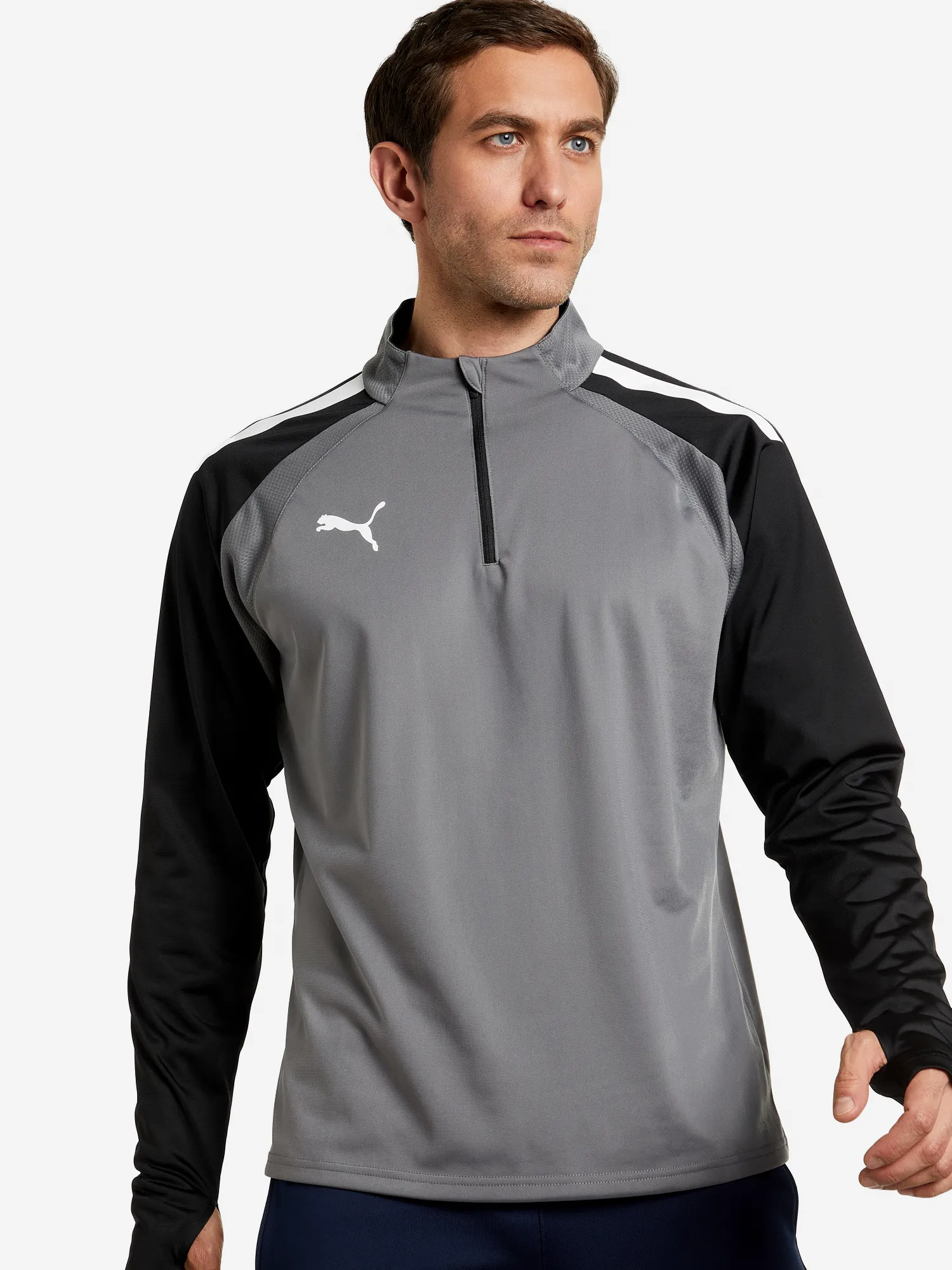 Джемпер футбольный мужской PUMA Teamliga, серый, арт. 657236P0P-13
