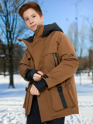 Пальто утепленное Oldos для мальчиков, коричневый, арт. AOAW24JK5T106O1K