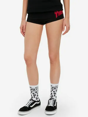 Шорты женские Thrasher Flame Logo, черный, арт. 318000TRR-BLACK