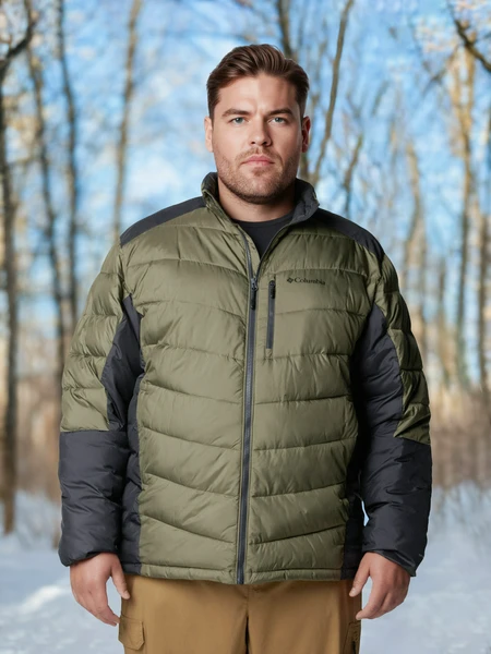 Пуховик мужской Columbia Plus Size Labyrinth Loop II Jacket, зеленый, арт. 2086892CLB-397