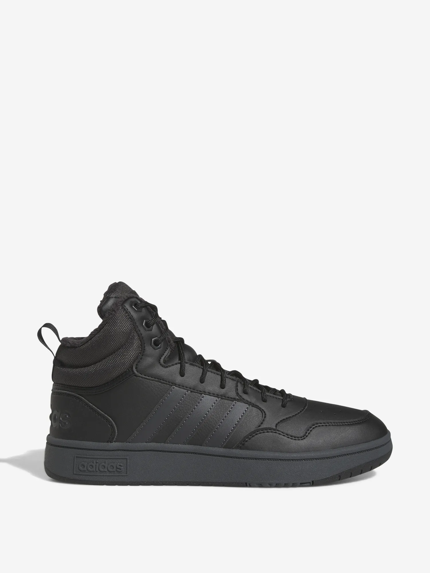 Мужские утепленные кеды Adidas Hoops 3.0 MID WTR, черный, арт. GW6421A01