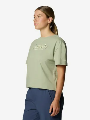Футболка женская Columbia Rolling Bend Graphic Relaxed Crop Ss, зеленый, арт. 2119991CLB-348
