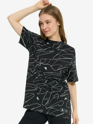 Футболка женская Kappa, черный, арт. 131694KAP-99