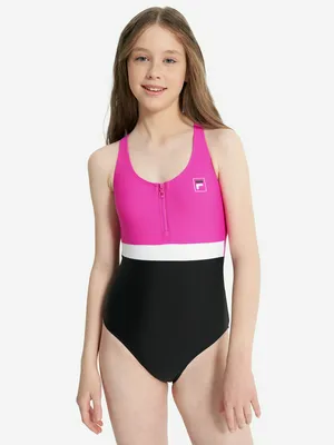 Купальник слитный для девочек FILA, розовый, арт. 123408FLA-JB