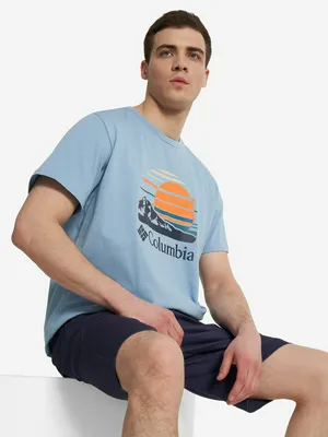 Футболка Columbia Path Lake Graphic Tee II, голубой, арт. 1934811CLB-431