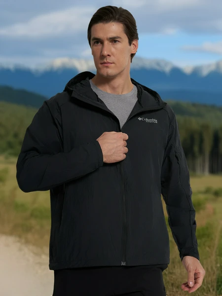 Ветровка Columbia Loop Trail II Windbreaker, черный, арт. 2071231CLB-011