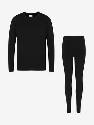 Термокомплект детский Wool&Cotton, черный, арт. VRUFPW19-001