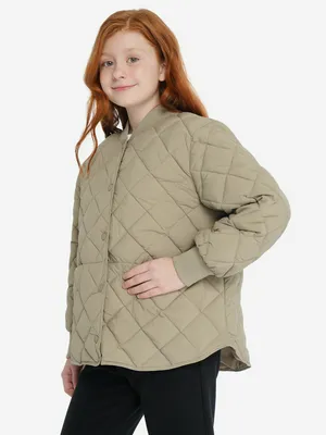 Куртка утепленная GSD для девочек, бежевый, арт. JGAS25121-2G17-BEIG