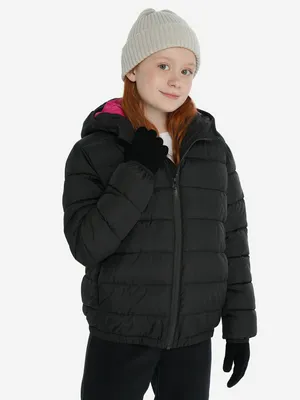 Пуховик GSD для девочек, черный, арт. JGAS25121-8GG17-BLK