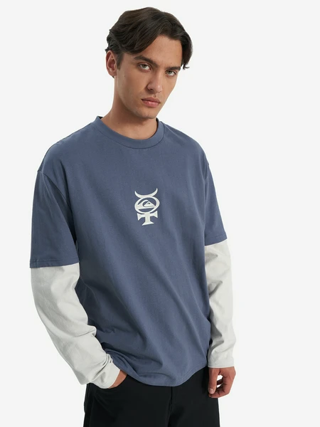 Лонгслив Quiksilver Mercury Layer оверсайз, синий, арт. EQYKT04380Q02-BYL0