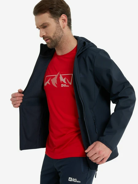 Куртка софтшелл Jack Wolfskin Bornberg, синий, арт. 1307471J01-1010