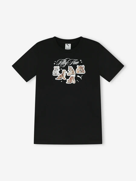 Футболка для девочек Puma Graphic, черный, арт. 634525P0P-01