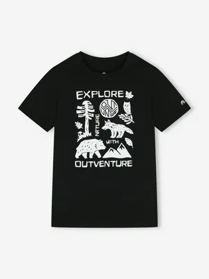 Футболка Outventure для мальчиков, черный, арт. 114215OUT-B9