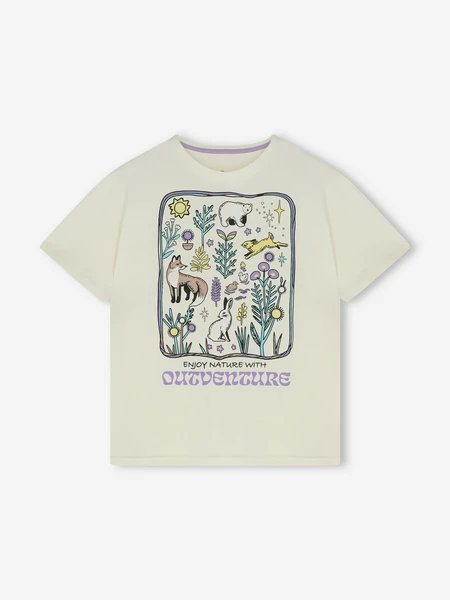 Футболка для девочек Outventure, бежевый, арт. 142478OUT-01